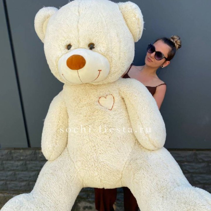 Белый плюшевый мишка большой в Нижнем Тагиле