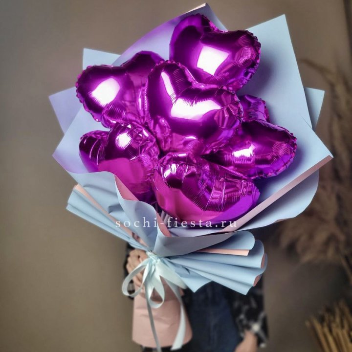 Букет из шаров сердец  в Нижнем Тагиле