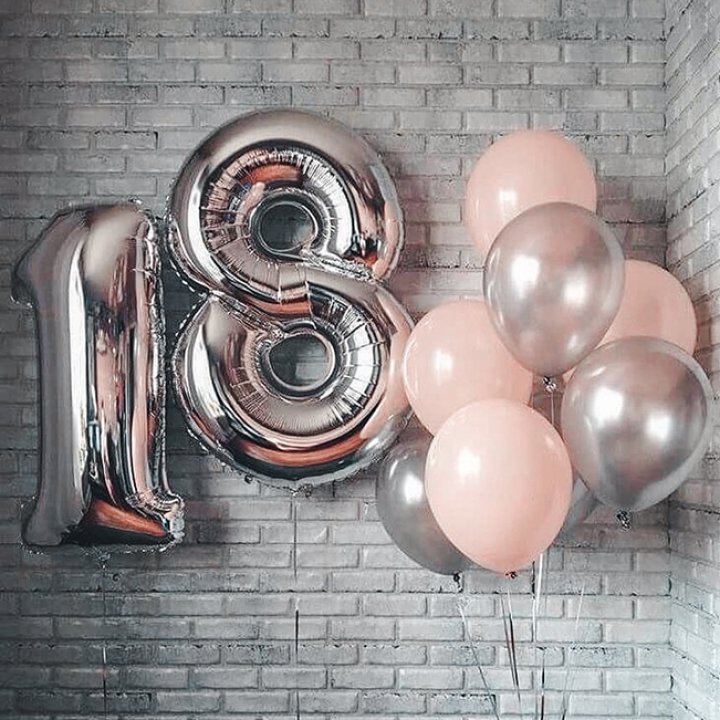 Фольгированный шар Серебряная Цифра в Нижнем Тагиле