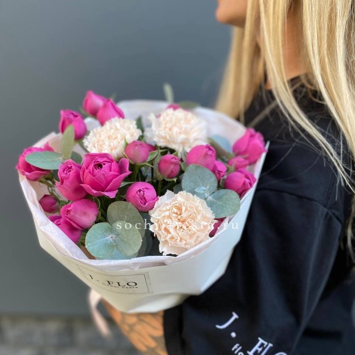 Букет с мисти бабблс №2 в Нижнем Тагиле