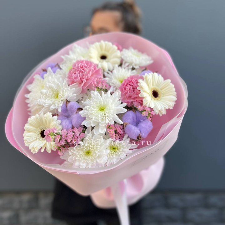 Букет цветов "Пинк спринг" в Нижнем Тагиле