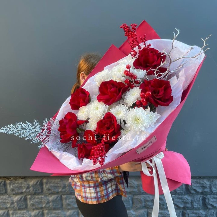 Букет "Яркая зима" в Нижнем Тагиле