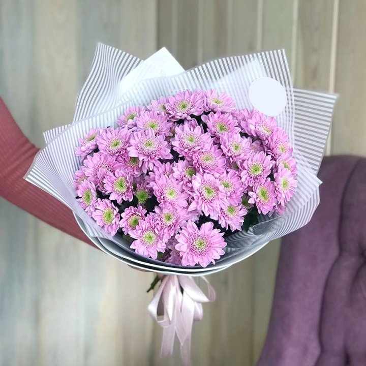 Букет розовых хризантем в Нижнем Тагиле