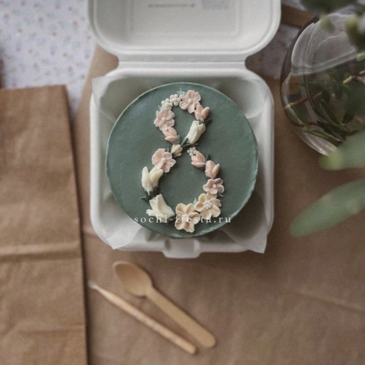 Бенто-торт "8 марта" green  в Нижнем Тагиле