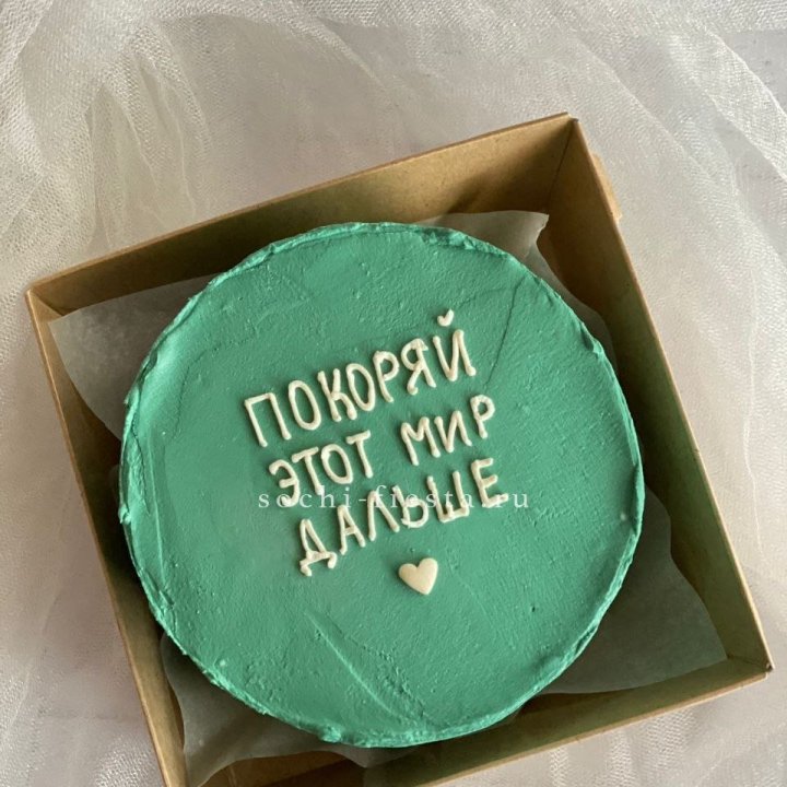 Бенто-торт "Покоряй этот мир" в Нижнем Тагиле