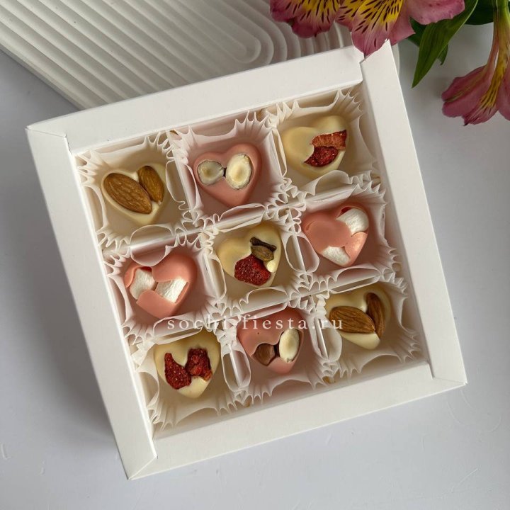 Набор конфет из бельгийского шоколада Сердца в Нижнем Тагиле