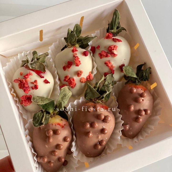 Клубника в шоколаде 6 ягод в Нижнем Тагиле
