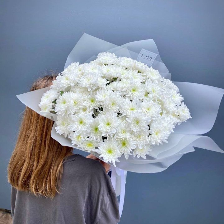 Букет хризантем "Белая снежинка" в Нижнем Тагиле