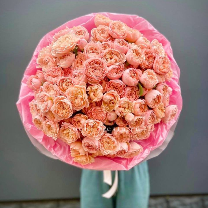 Букет кустовых пионовидных роз Джульетта "Принцесса" в Нижнем Тагиле