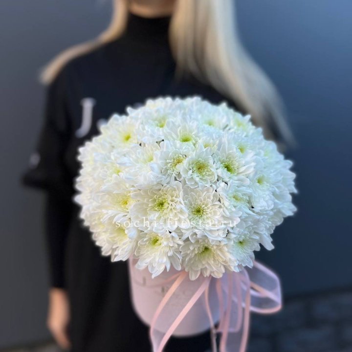 Коробка с хризантемами №1 в Нижнем Тагиле