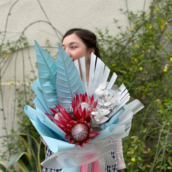 Букет из протеи "Клеопатра-2" в Нижнем Тагиле