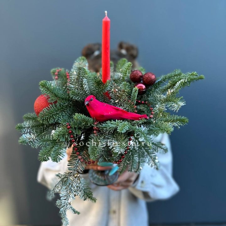 Новогодняя композиция в бокале в Нижнем Тагиле