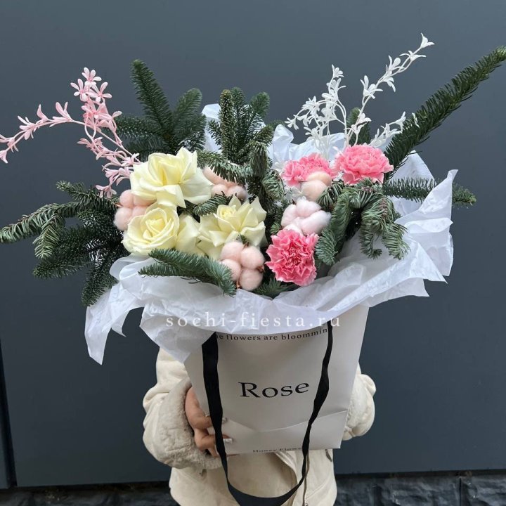 Цветочная сумка с нобилисом в Нижнем Тагиле