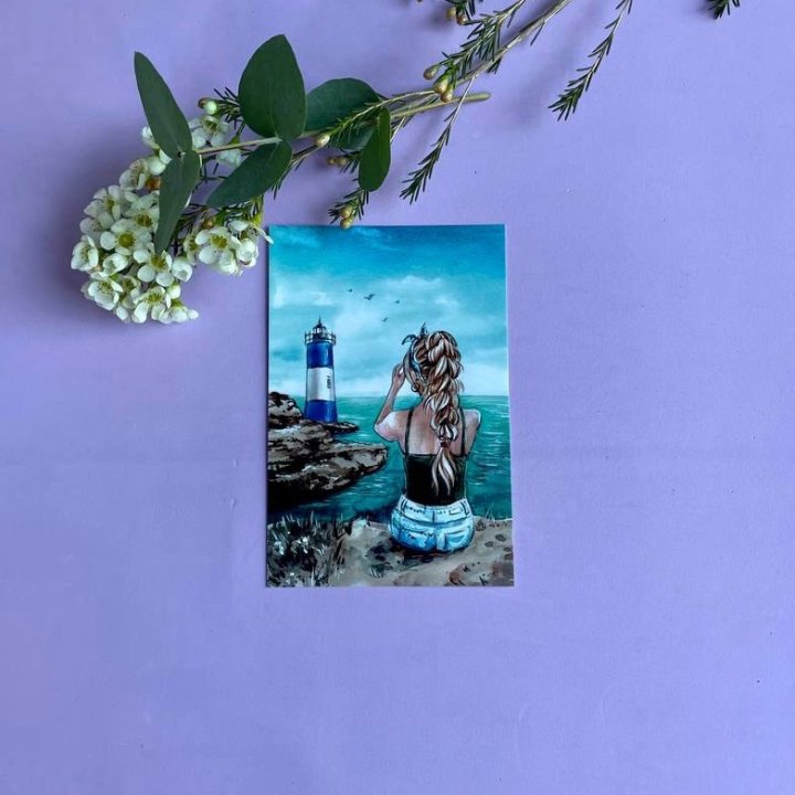 Открытка к букету "Океан" в Нижнем Тагиле