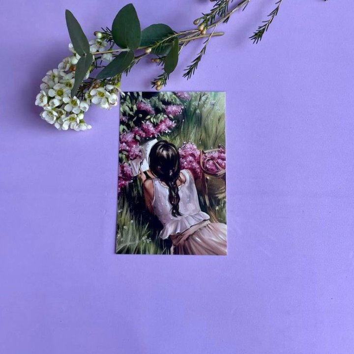 Открытка к букету "Среди пионов" в Нижнем Тагиле