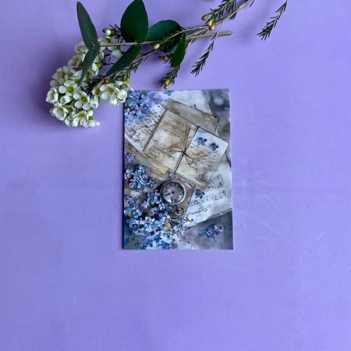 Открытка к букету "Время" в Нижнем Тагиле