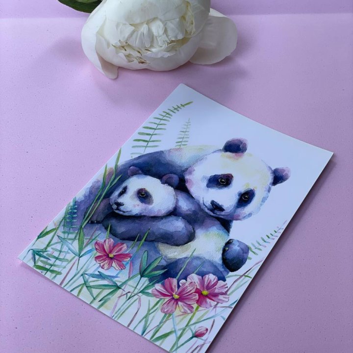 Открытка к букету "Объятие Панды" в Нижнем Тагиле