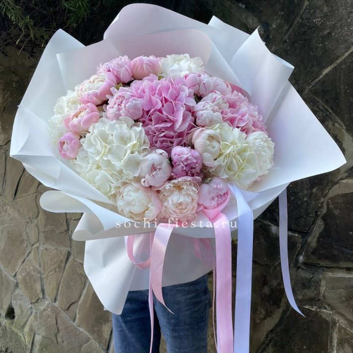 Букет "Пионы и Гортензии" в Нижнем Тагиле