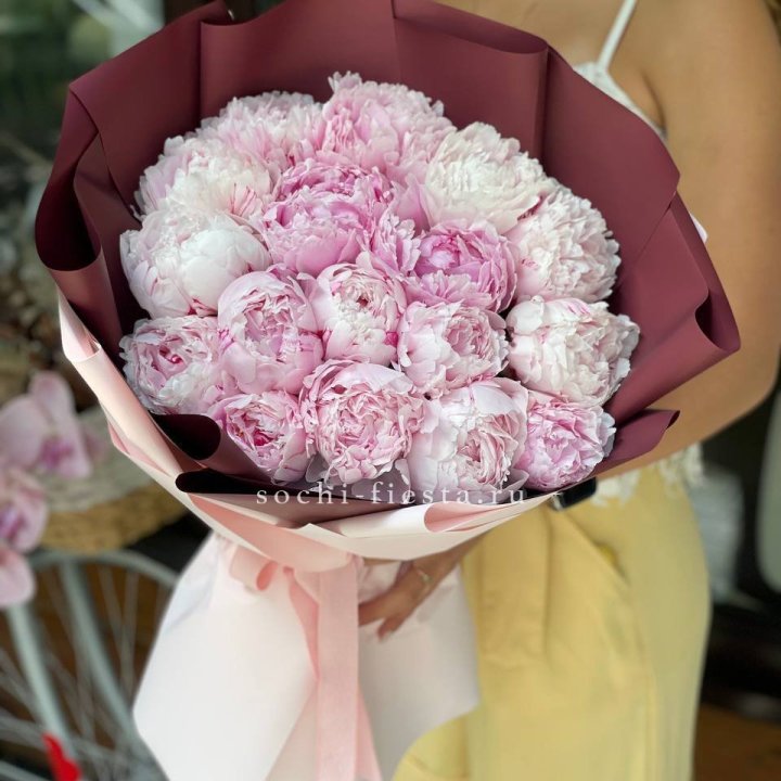Букет с пионами №5 в Нижнем Тагиле