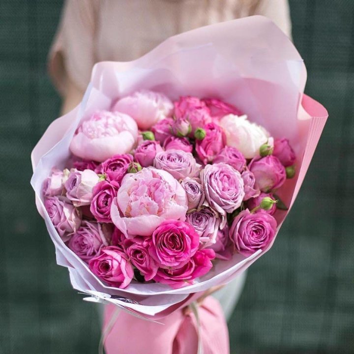 Букет с пионами "Леси" в Нижнем Тагиле