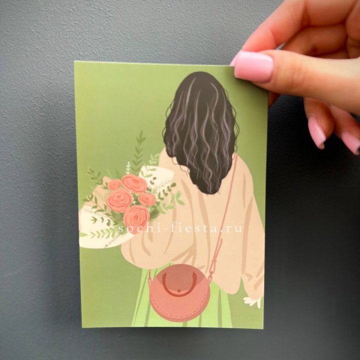 Открытка к букету "Потрясающая девушка" в Нижнем Тагиле