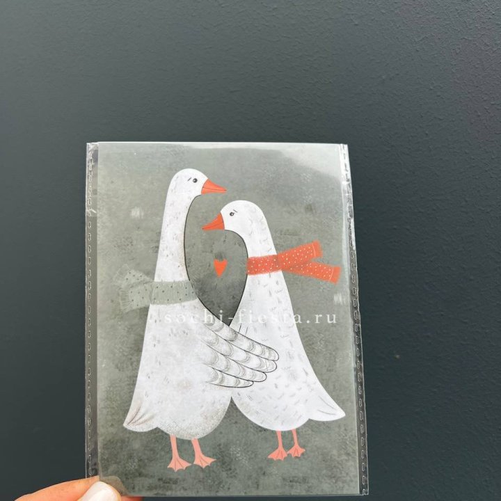 Открытка к букету "Гуси” в Нижнем Тагиле