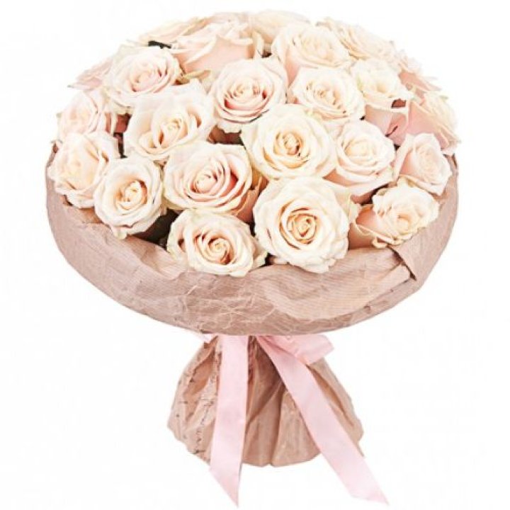 25 кремовых роз "Craft" в Нижнем Тагиле