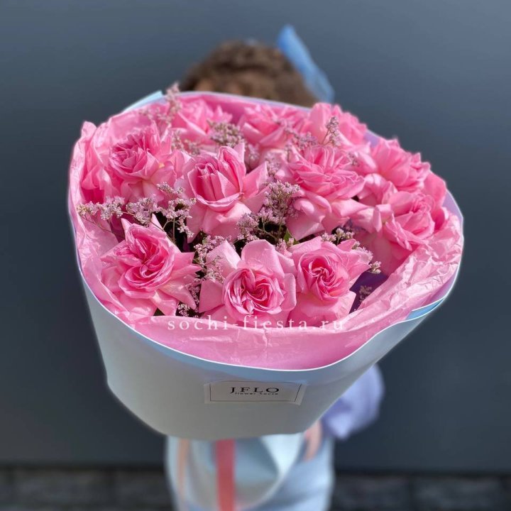 Букет французских розовых роз  в Нижнем Тагиле
