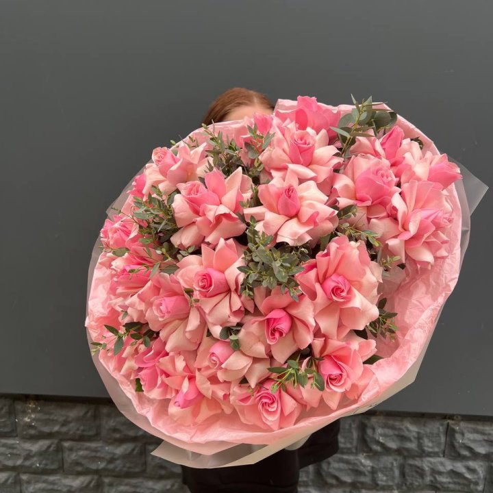  25 розовых французских роз в Нижнем Тагиле