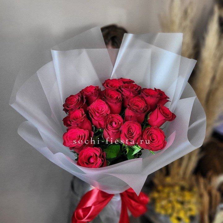 17 красных роз "Нет времени ждать" в Нижнем Тагиле
