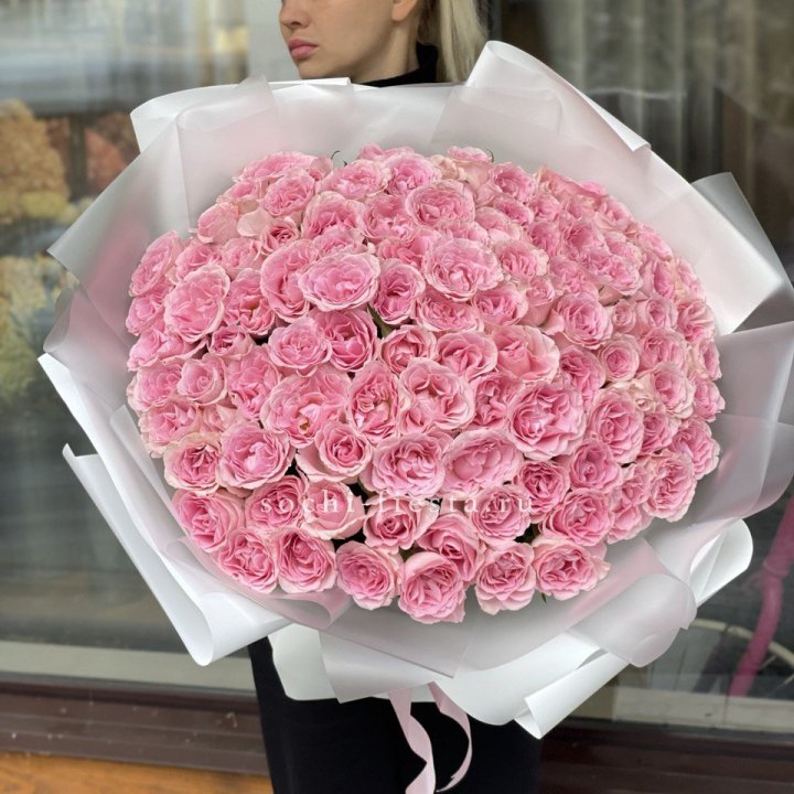 101 нежно-розовая роза в Нижнем Тагиле