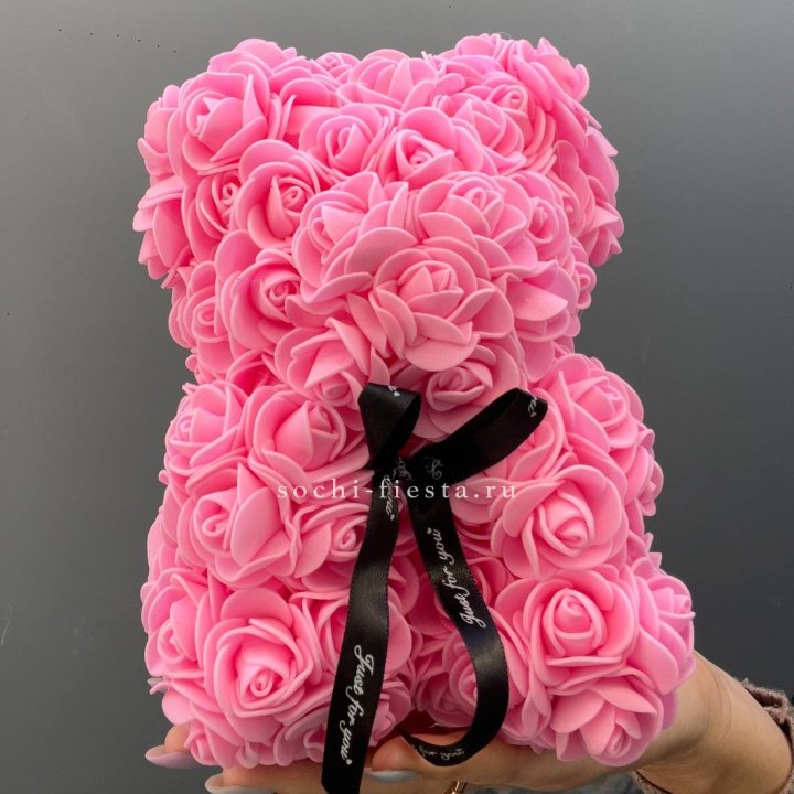 Игрушка медведь из розовых роз в Нижнем Тагиле