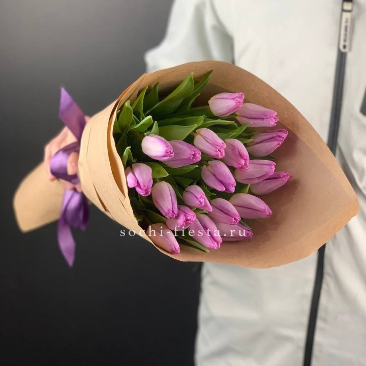 19 розовых  тюльпанов в Нижнем Тагиле