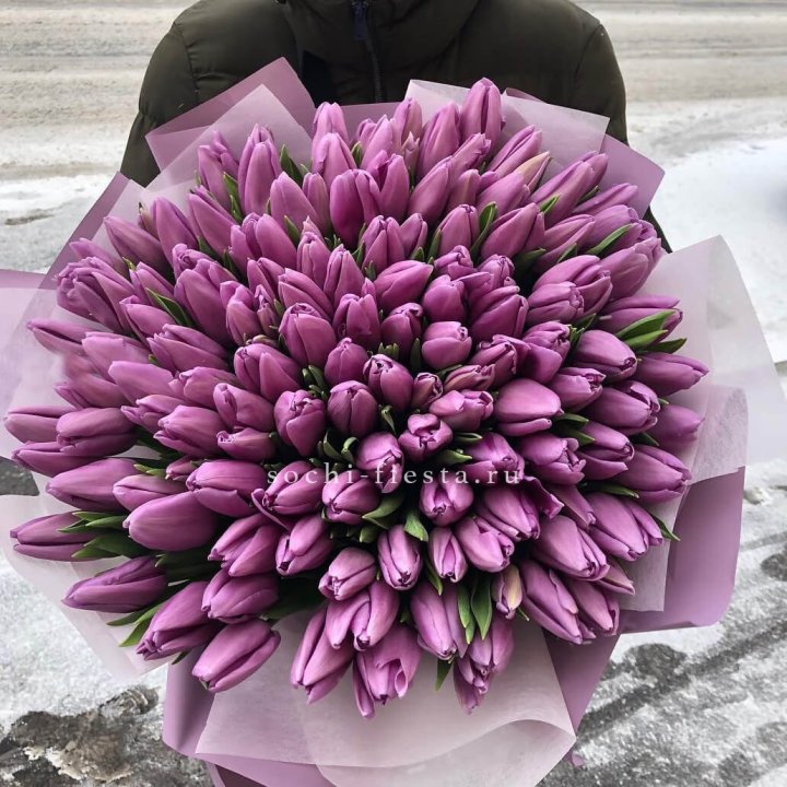 101 сиреневый тюльпан в Нижнем Тагиле