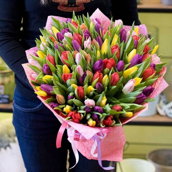 101 тюльпан "Джуси" в Нижнем Тагиле